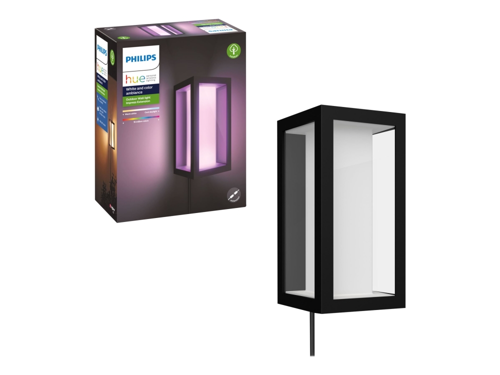 Philips Hue Impress Wall Light - White And Coloured Light - Black - Lowvolt