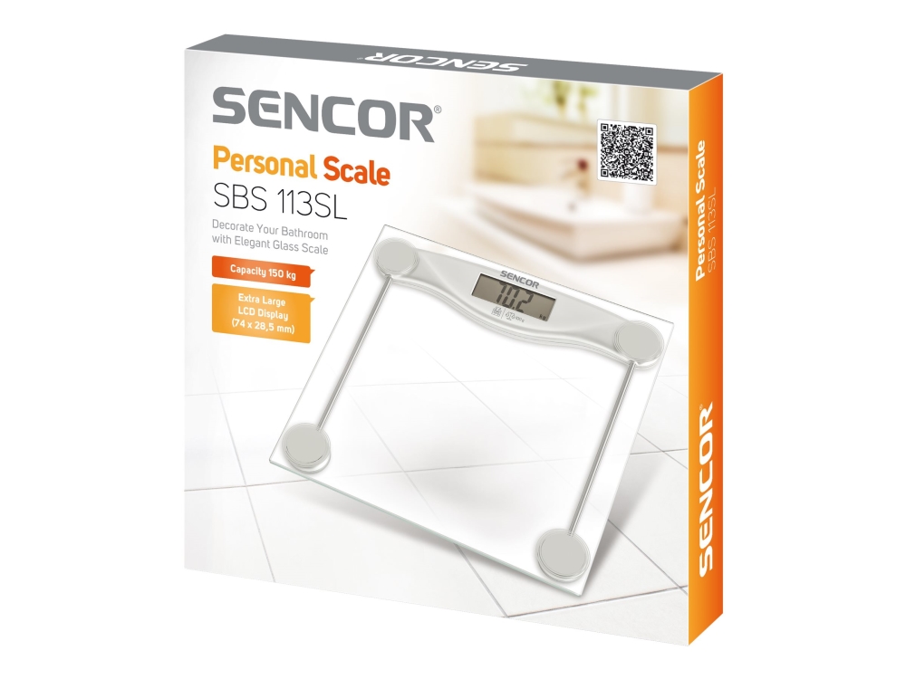 Sencor SBS 113SL - Badevægte - hvid