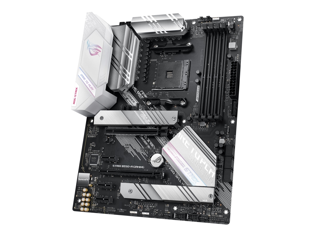 ASUS ROG STRIX B550-A GAMING - Bundkort - ATX - Socket AM4 - AMD B550 Chipset - USB-C Gen2, USB 3.2 Gen 1, USB 3.2 Gen 2 - 2.5 Gigabit LAN - onboard grafik (CPU påkrævet) - HD Audio (8-kanaler)