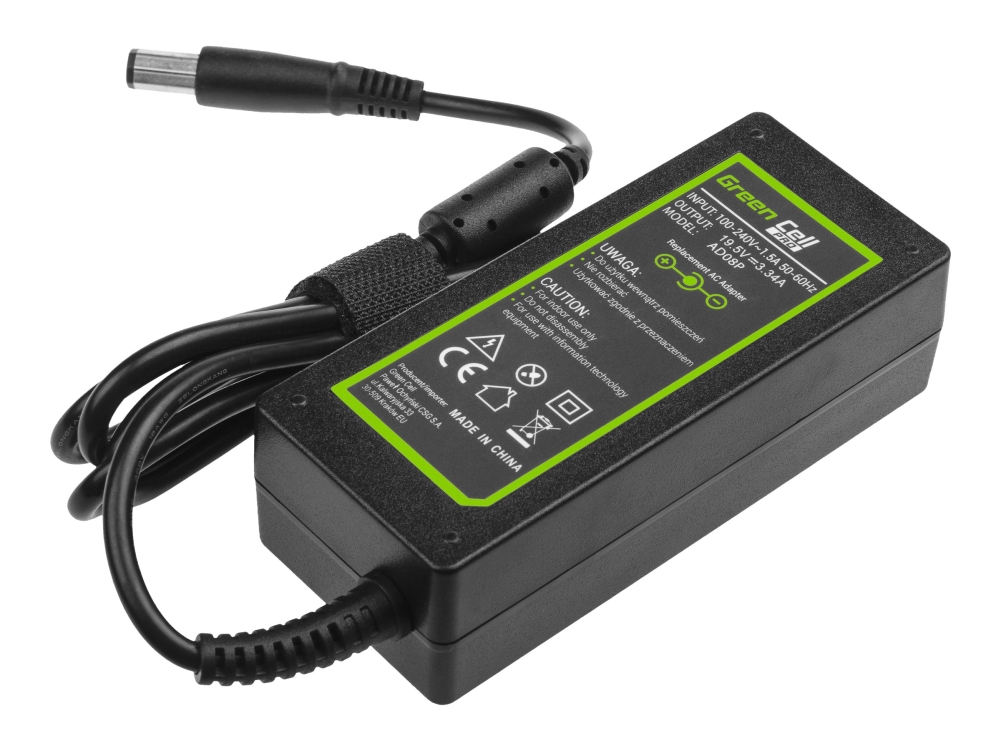 Green Cell Pro Strömadapter Ac 65 Watt Svart För Dell Inspiron 1545 1546 Xps M1330 M1330 Product Red M1530 M1530 Product Red
