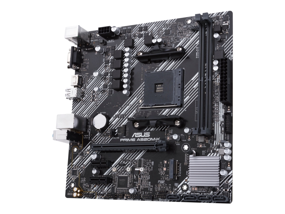 Asus Prime A520m-K - Bundkort - Micro Atx - Socket Am4 - Amd A520 Chipset - Usb 3.2 Gen 1 - Gigabit Lan - Onboard Grafik (Cpu Påkrævet) - Hd Audio (8