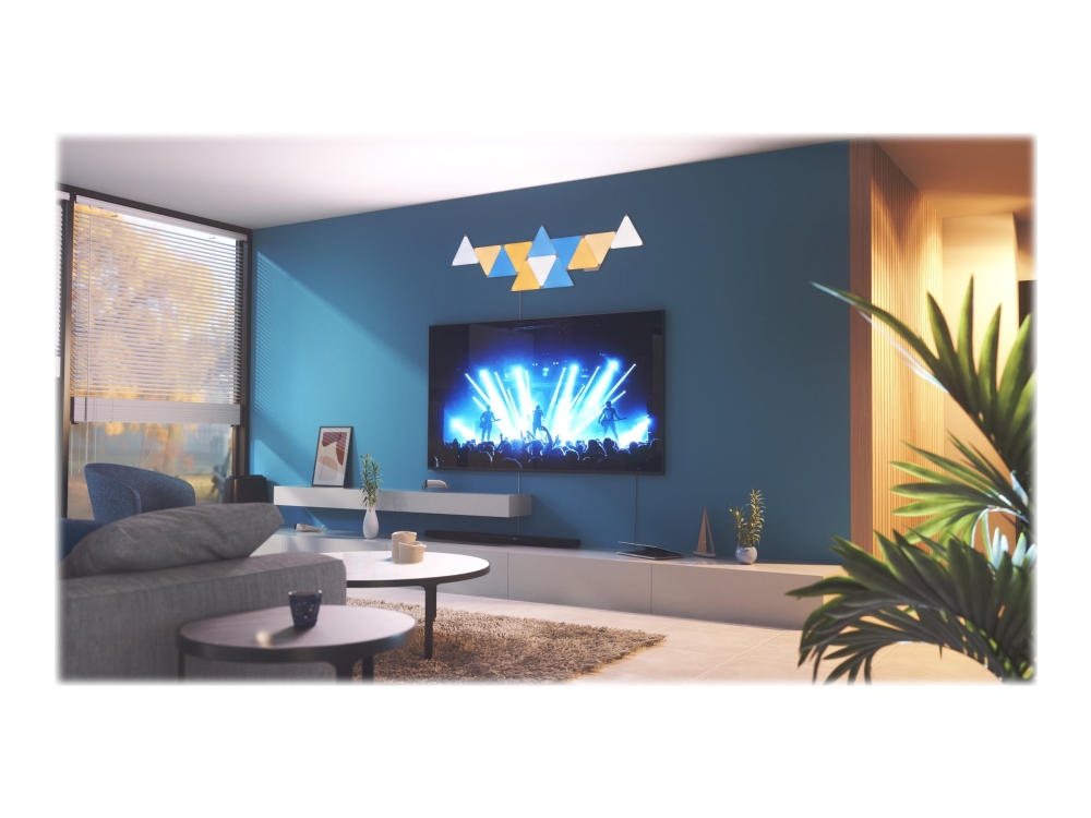 Nanoleaf Shapes Smarter Kit Trådlös Belysningsuppsattning Led X 9 1.7 W 16 Miljoner Farger 1200 6500 K Triangel
