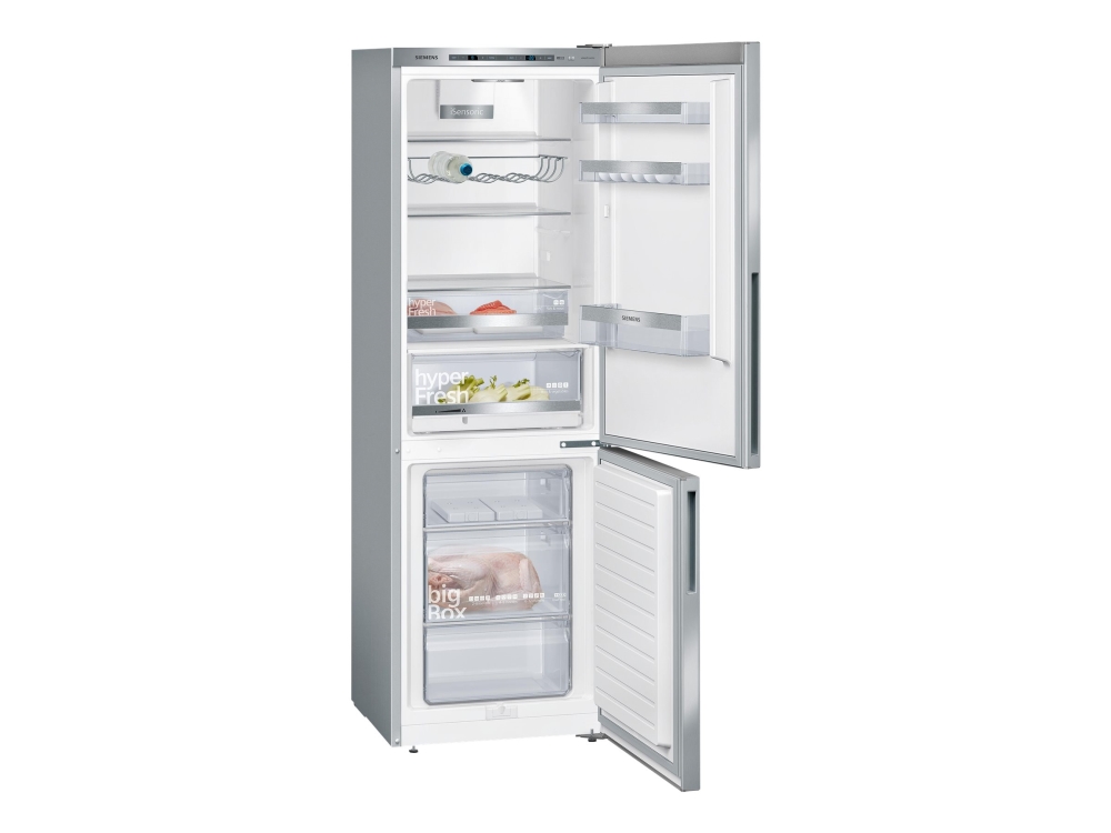 Siemens iQ500 KG36EALCA - Køleskab/fryser - bund-fryser - bredde: 60 cm - dybde: cm højde: 186 cm - 308 - Klasse C rustfritstål look
