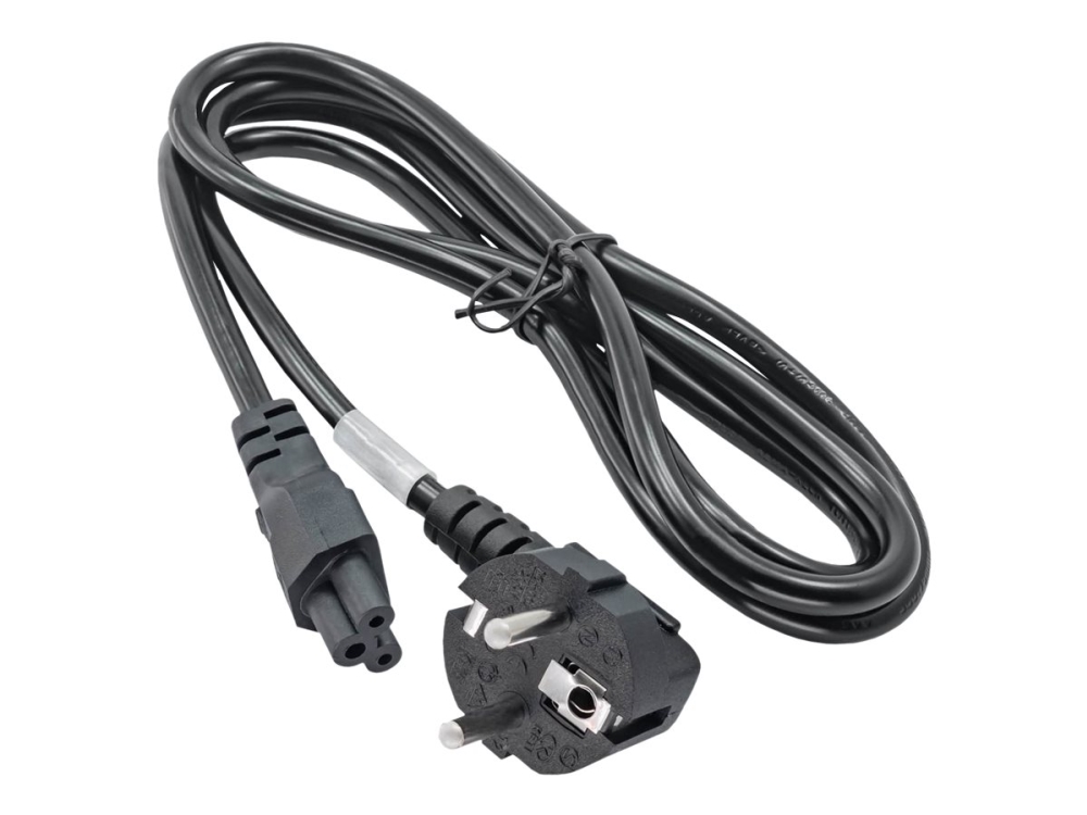 Akyga Pro Series Cloverleaf Ak-Nb-01A - Strømkabel - Power Cee 7/7 (Han) Vinklet Til Iec 60320 C5 - 250 V - 2.5 A - 1.5 M - Solid - Sort