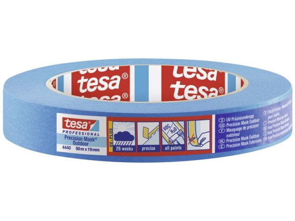Tesa Precision Outdoor 04440-00000-00 Crepebånd Tesa Professional Blå (L X B) 50 M X 19 Mm 1 Stk