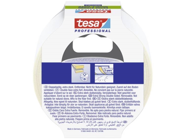Tesa Extra Strong 51960-00000-11 Teppichklebeband Tesa Professional Transluzent (L X B) 10 M X 50 Mm 1 Stück