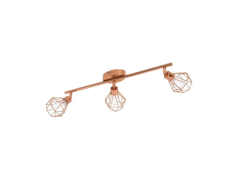 EGLO Zapata, Utanpåliggande spotlight, Glödlampan/-lamporna kan inte bytas ut, 6 W, 3000 K, 360 LM, Koppar, Vit | Belysning - Inomhusbelysning - Inbyggd spotlight | GameStuff