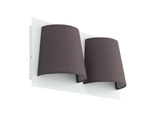 EGLO 97625, Ytmonterad, 2 lampor, 3000 K, Svart, Vit | Belysning - Inomhusbelysning - Vägglampa | GameStuff