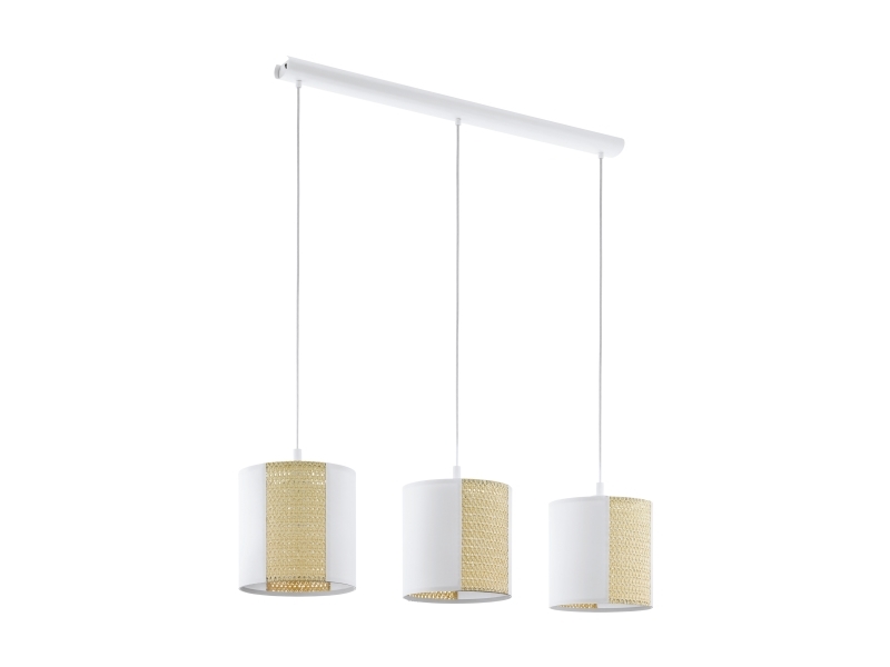 Eglo Anhem Langer Tisch 3L E27 Weiss/Seegrass/Papier