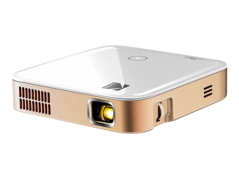 Kodak LUMA 350 - DLP-projektor - 150 ANSI lumens - WVGA (854 x 480) - 16:9 - Wi-Fi - hvid, guld