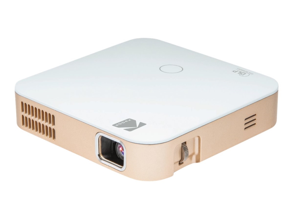 Kodak LUMA 350 - DLP-projektor - 150 ANSI lumens - WVGA (854 x 480) - 16:9 - Wi-Fi - hvid, guld