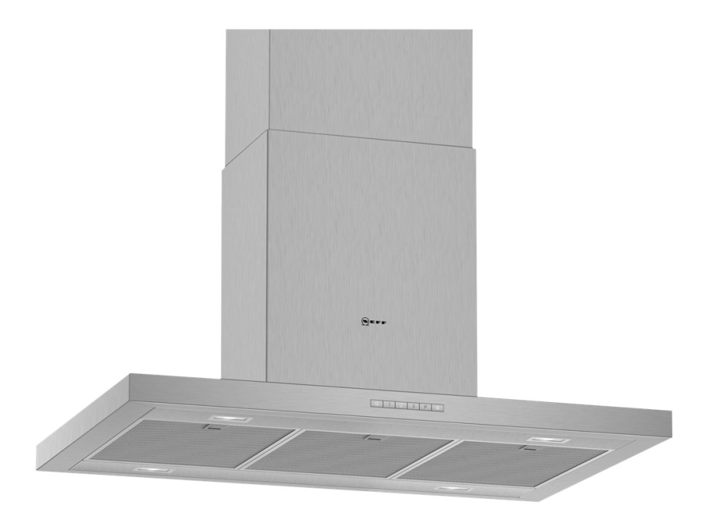 Neff N 50 I95BBE2N0 - Kåpa - fritt hängande - bredd: 89.8 cm - djup: 60 cm - utsug och återcirkulering (-) - med inbyggd motor - rostfritt stål | Vitvaror - Köksfläktar - Frihängande | GameStuff