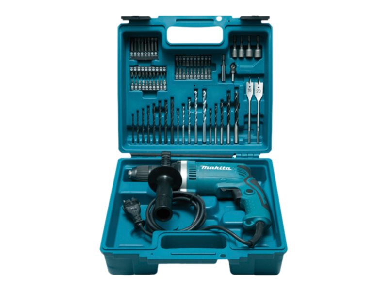 Makita HP1631KX3 - Slagborr - 710 W - 1 hastighet - nyckellös chuck 13 mm | Borrmaskin | GameStuff