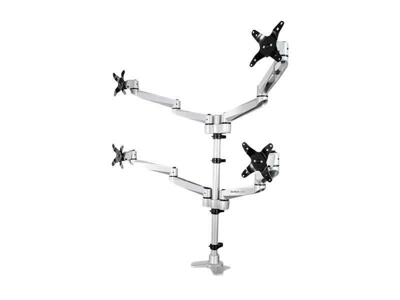 Startech.Com Monitorhalterung Für Vier Bildschirme - Vollbeweglich - Premium, Klemme, 11300 Kg, 33 Cm (13 Zoll), 68,6 Cm (27 Zoll), 100 X 100 Mm, Sil