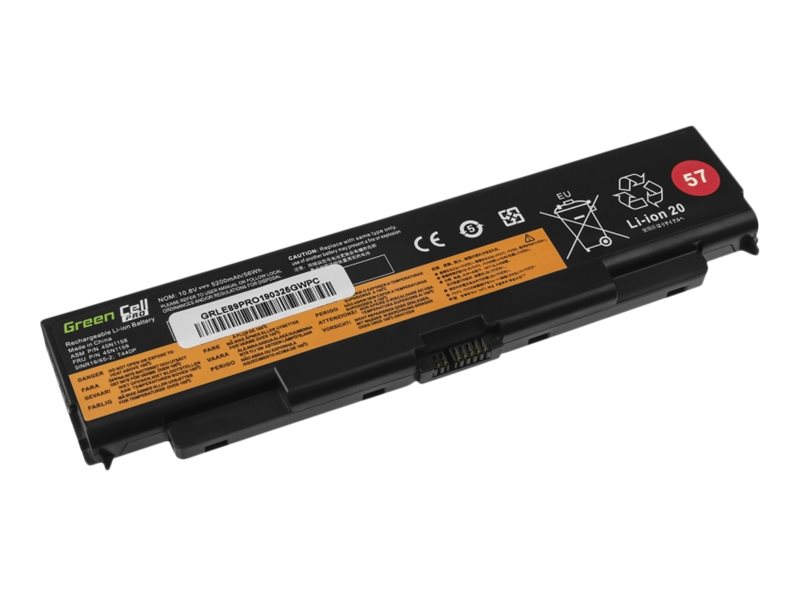 Green Cell Pro - Batteri Til Bærbar Computer (Svarende Til: Lenovo 45N1158) - Litiumion - 6-Cellet - 5200 Mah - Sort - For Lenovo Thinkpad L440 L540