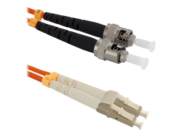 Qoltec - Patchkabel - Lc/Upc Multi-Mode (Han) Bis St/Upc Multi-Mode (Han) - 3 M. - Fiberoptik - Duplex - 50 / 125 My - Om2 - Halogenfri - Orange