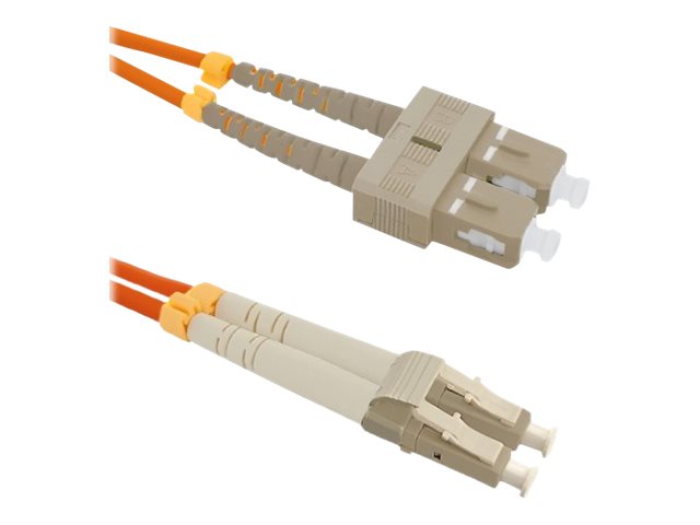 Qoltec - Patchkabel - Sc/Upc Multi-Mode (Han) Bis Lc/Upc Multi-Mode (Han) - 1 M. - Fiberoptik - Duplex - 50 / 125 My - Om2 - Halogenfri - Orange