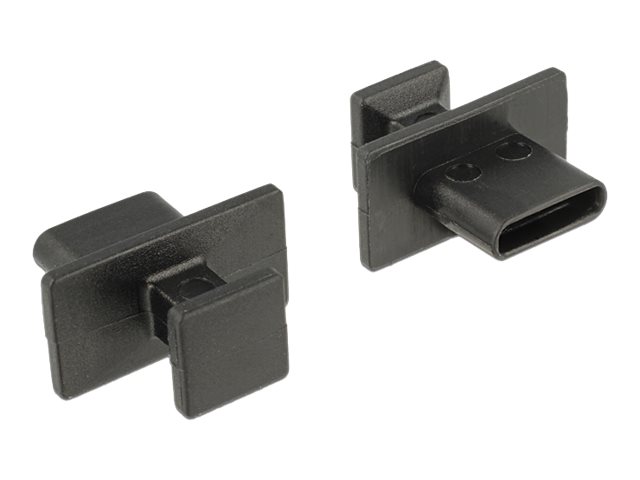 Delock Dust Cover For Usb Type-C Female - Støvdække - Sort (Pakke Med 10)