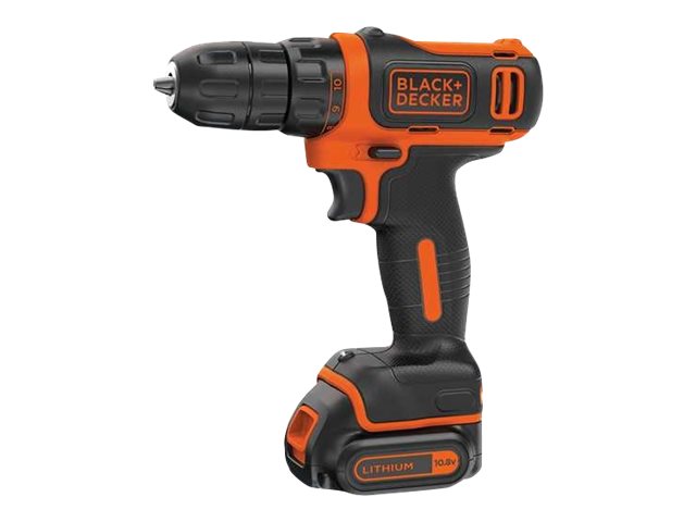 BLACK+DECKER BDCDD12KB-QW - Borr/drivare - sladdlös - nyckellös chuck 10 mm - 26 N·m - 2 batterier - 10.8 V | N - A | GameStuff