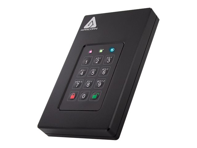 Apricorn Aegis Fortress L3 - Harddisk - Krypteret - 2 Tb - Ekstern (Bærbar) - Usb 3.1 - Buffer: 8 Mb - 256-Bit Aes-Xts, Fips 140-1 Level 3 - Taa-Komp