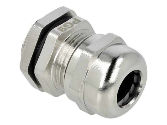 Delock Kabelverschraubung Pg9 Metall, Silber, Messing, 1 Stück(E), Pg9, 8 Mm, Ip68