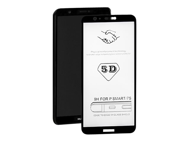 Qoltec Premium Tempered Glass Skarmskydd För Mobiltelefon Glas 5.65  " Ramfarg Svart För Huawei P Smart