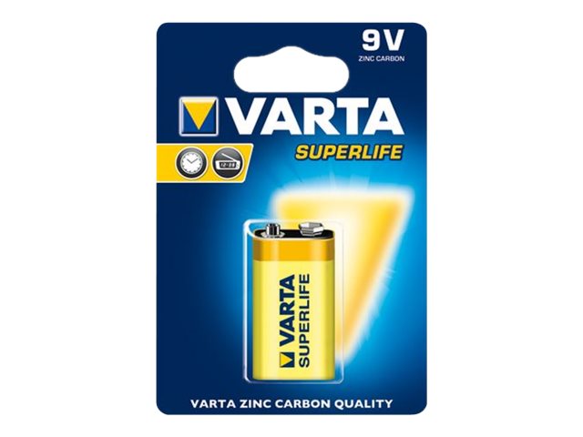 Varta 6F22/9 V Block (2022) batteri, 1 stk. blister Zink- carbon batteri, 9 V