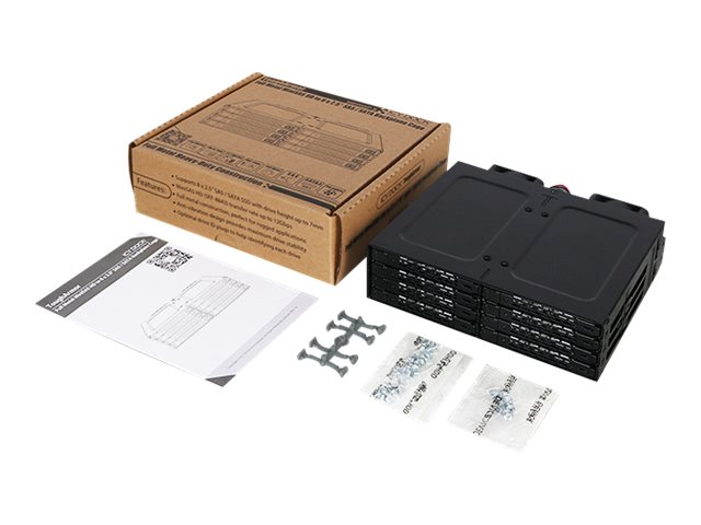 Icy Dock Mb998ip-B, Schwarz, Metall, 5,7 Mm, 2 Lüfter, 4 Cm, 6 Gbit/S