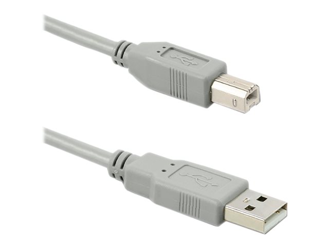 Qoltec - Usb-Kabel - Usb (Han) Til Usb Type B (Han) - Usb 2.0 - 1 M - Grå