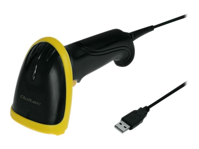 Qoltec 50860, Tragbares Barcodelesegerät, 1D, Laser, 60 Cm, Kabelgebunden, Usb