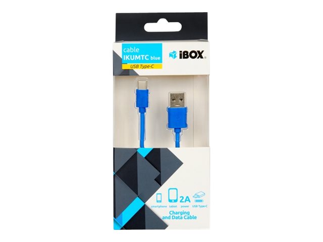 Ibox - Usb-Kabel - Usb-C (Han) Til Usb (Han) - Usb 2.0 - 2 A - 1 M - Blå