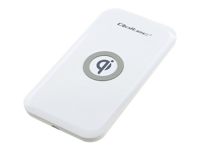 Qoltec - Trådløs Opladningspude - 10 Watt - 1.2 A - Qc 3.0 - Hvid