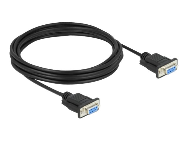 Delock Seriell Kabel Rs-232 D-Sub9 Buchse Zu Buchse Nullmodem Mit Schmalem Steckergehäuse 4 M, 4 M, Sub-D9, Sub-D9, Gerade, Gerade, Buchse/Buchse