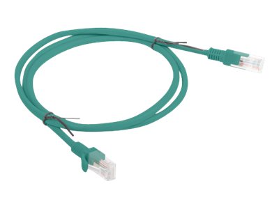 Lanberg - Patchkabel - Rj-45 (Han) Til Rj-45 (Han) - 1 M - Utp - Cat 6 - Formet, Knastfri, Strenget - Grøn, Ral 6024