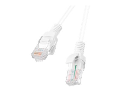 Lanberg - Patchkabel - Rj-45 (Han) Til Rj-45 (Han) - 50 Cm - 4.8 Mm - Utp - Cat 5E - Formet, Knastfri, Strenget - Hvid, Ral 9010
