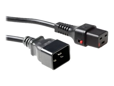 Netzkabel Digitus Iec Lock 3X1,5Mm² Iec C20 Gerade/Iec C19 Gerade M/Z 3M Schwarz (Iec-Pc1286)