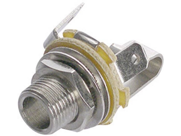 Rean Av Nys 229 Jack-Stik 6,35 Mm Tilslutning, Indbygning Lodret Poltal: 2 Mono Sølv 1 Stk