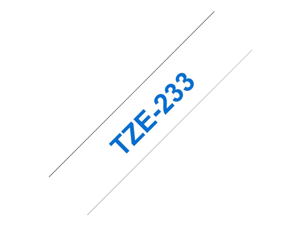 Brother TZe-233 - Blått på vitt - Rulle (1,2 cm x 8 m) 1 kassett(er) bandlaminat - för Brother PT-D210, D600, H110, P750, P950 P-Touch Cube PT-P300 P-Touch Cube Pro PT-P910 | Skrivare - Bläck, toner & förbrukningsvaror - Övriga förbrukningsvaror | GameStuff