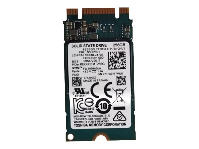 Toshiba Ssd 256 Gb Inbyggd M.2 2242 Pcie 3.0 X2 Nvme Fru För Thinkpad 11e 5th Gen 20lr Thinkpad Yoga 11e 5th Gen 20ln