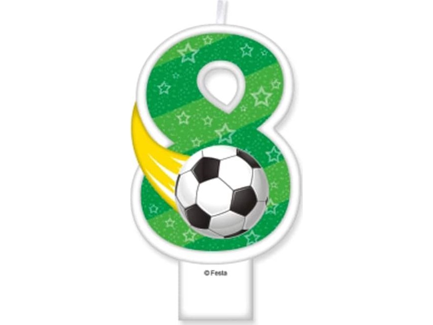 Mk Stearinlys Nummer Fodbold - 8 - Otte Universal