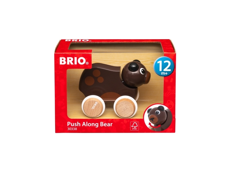 BRIO 30338 Push Along Bear | Leksaker - För dom minsta | GameStuff
