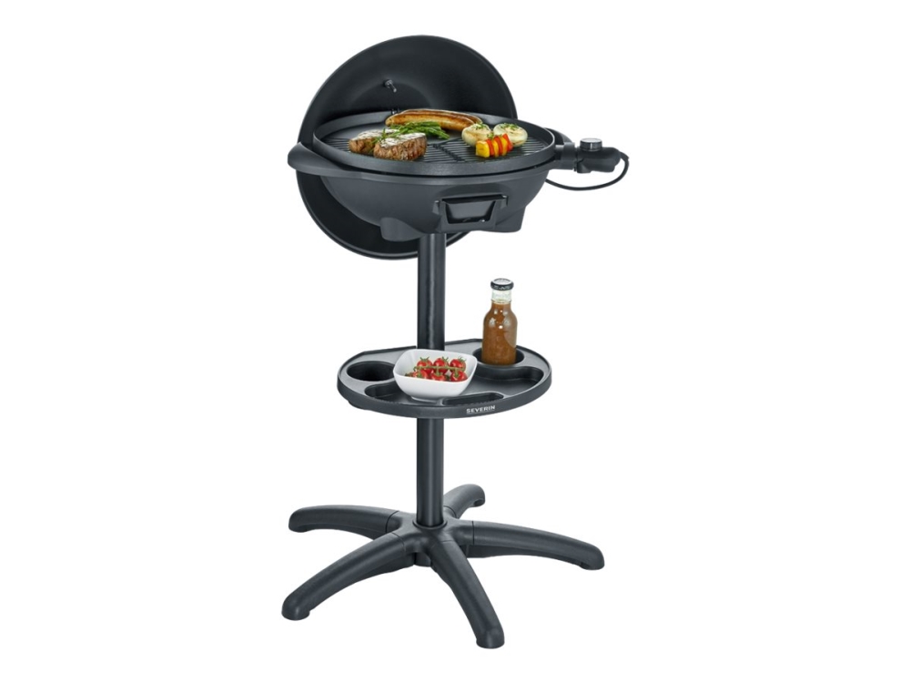 SEVERIN PG 8541 - Utegrill - elektrisk - 1320 kvadratcentimeter - innbygd termometer - matt svart