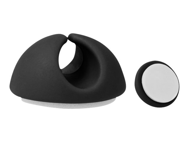 Delock Kabelhalter Set Selbstklebend 6 Stück Schwarz, Kabelhalter, Tisch/Wand, Thermoplastischer Gummi (Tpr), Schwarz