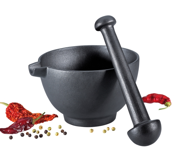 Zassenhaus 076066, Svart, Gjutjärn, Mortel, 15,5 cm, 95 mm, 2,26 kg | Köksutrustning - Köksredskap - Murbruk | GameStuff