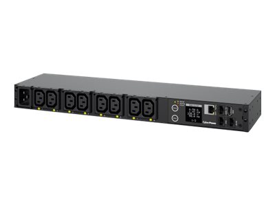 Cyberpower Pdu81005, Überwacht, Geändert, 1U, Horizontal/Vertical, Schwarz, Lcd, 8 Ac-Ausgänge