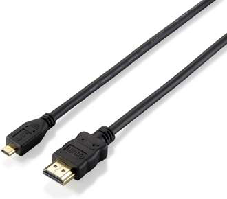 Equip Hdmi Auf Micro Hdmi Kabel, 1.0M, 1 M, Hdmi Typ A (Standard), Hdmi Typ D (Mikrofon), 3D, 10,2 Gbit/S, Schwarz