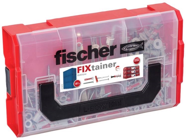 Fischer 548864, Schrauben- & Dübelsatz, Beton, Gipsfaserplatten, Gipskarton, Nylon, 90 Stück(E), Box, 60 X Duopower 6 X 30, 30 X Duopower 8 X 40, 8 X