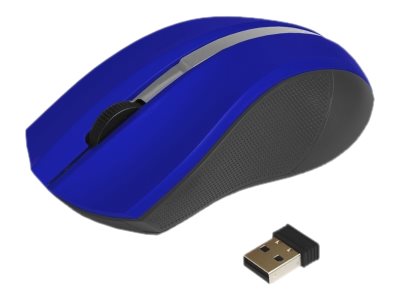 Art Am-97E - Mus - Optisk - 3 Knapper - Trådløs - 2.4 Ghz - Trådløs Modtager (Usb) - Blå