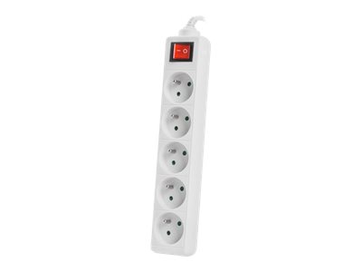 Lanberg Ps1 Steckdosenleiste 5 Steckdosen 3 M Weiß (Ps1-05E-0300-W)