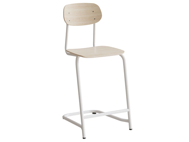 Stol Atlas 2116, svängbar, vitpigmenterad eklaminat, vit ram | Skrivbord för kontor | GameStuff